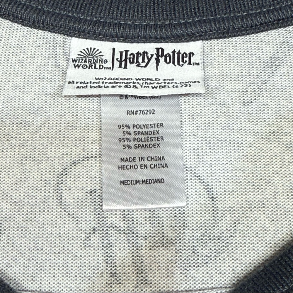 Harry Potter Hogwarts Wizarding World glasses wand Graphic Sleep Shirt Medium - Picture 10 of 16